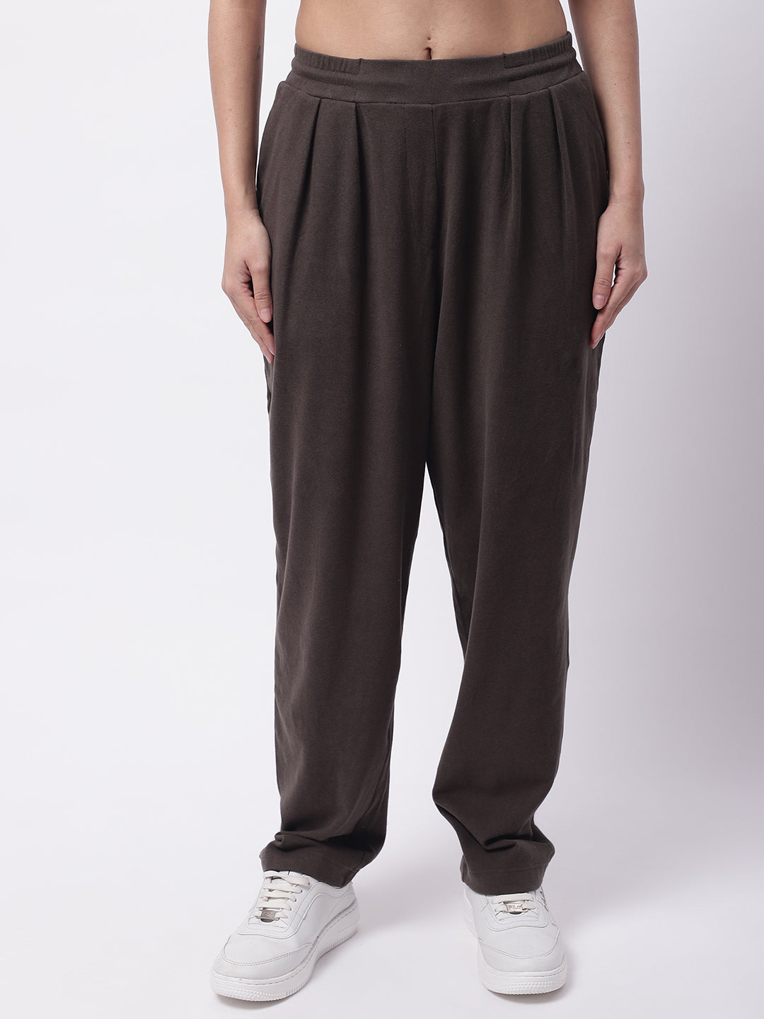 Women Dark Green Viscose Pants