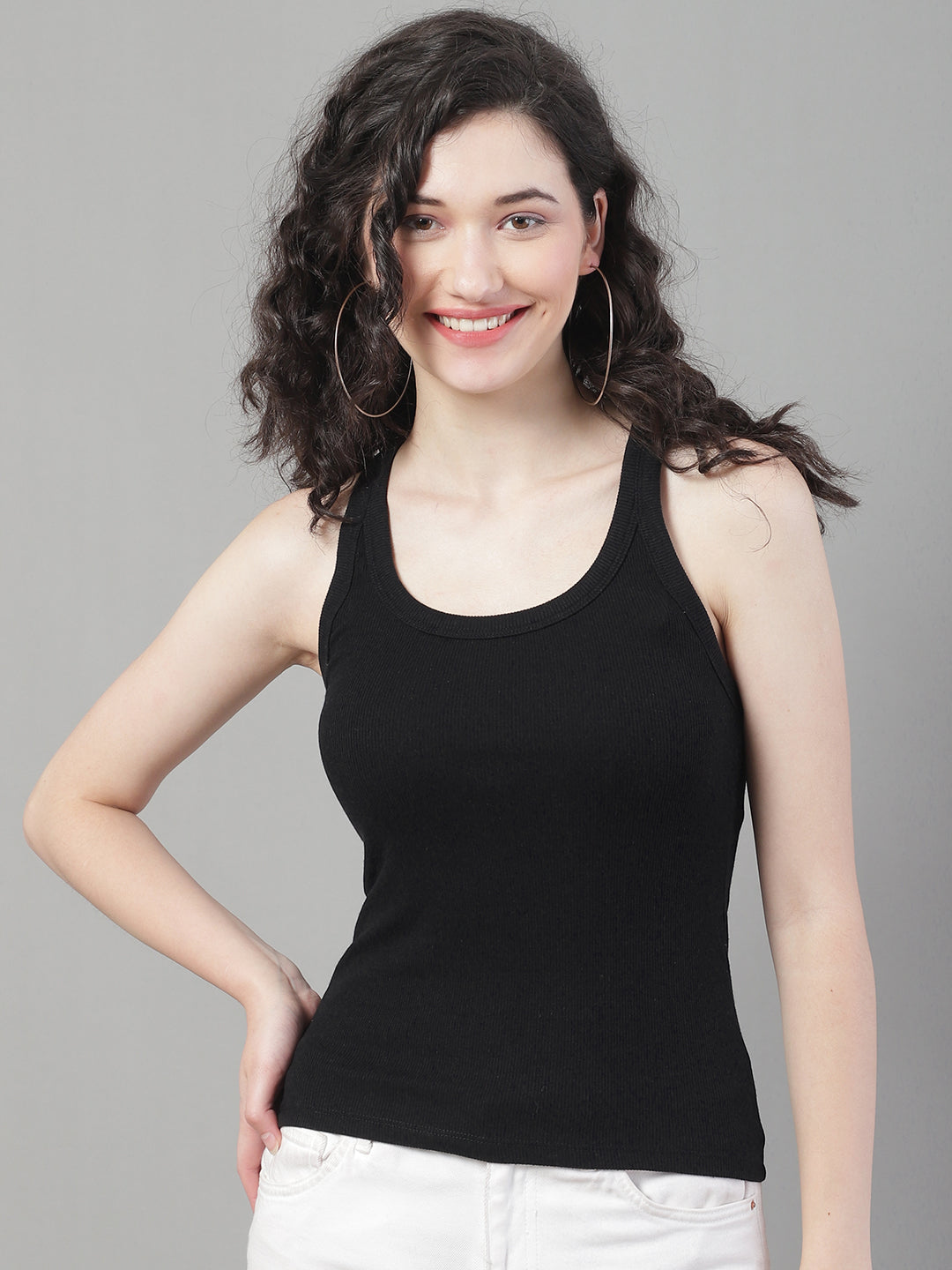 Women Black Cami & Tank Set