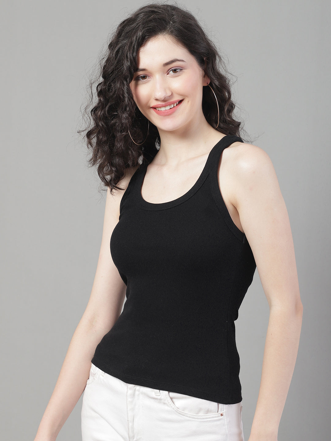 Women Black Cami & Tank Set