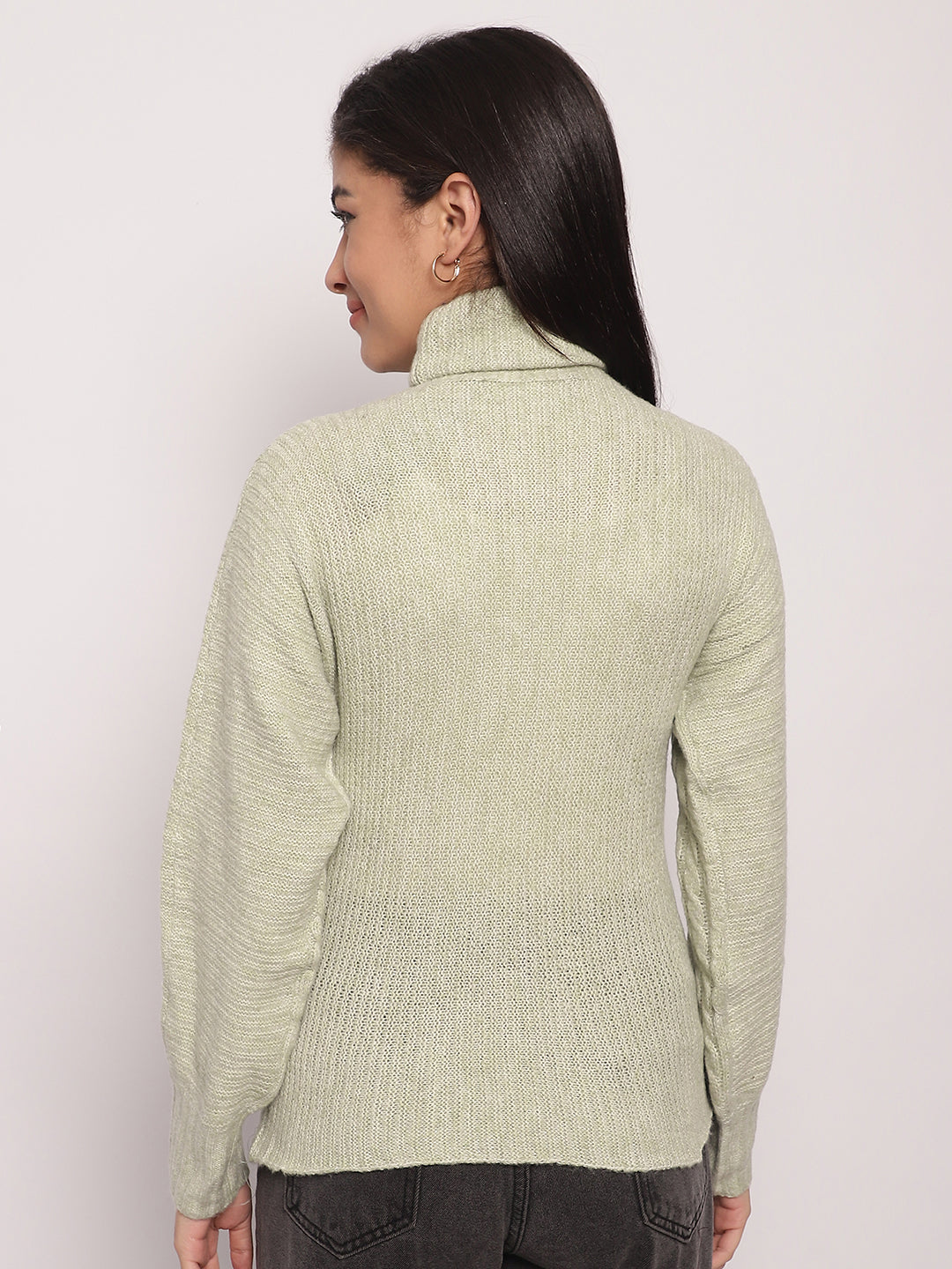 Women Light Green Sweater