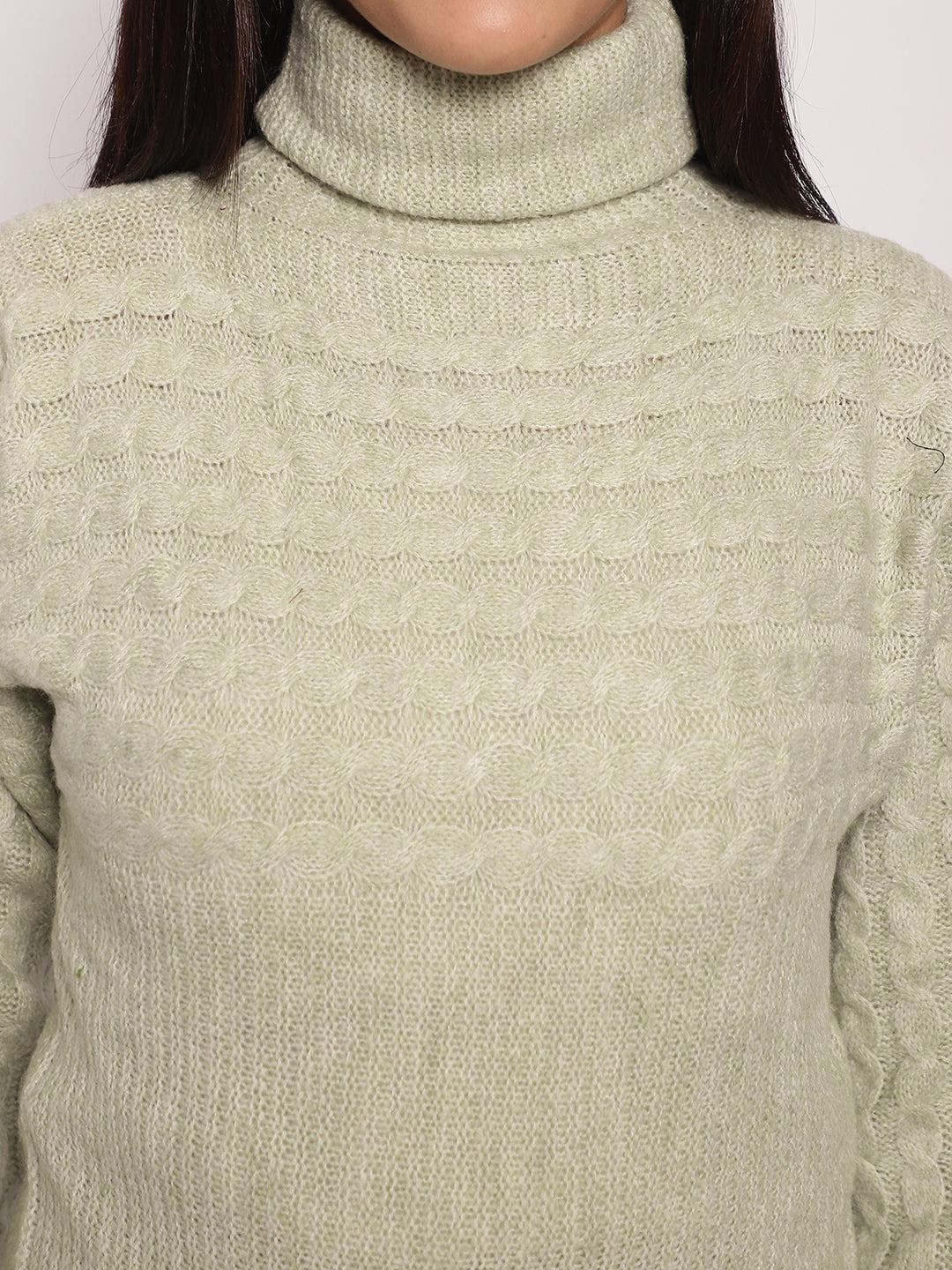 Women Light Green Sweater