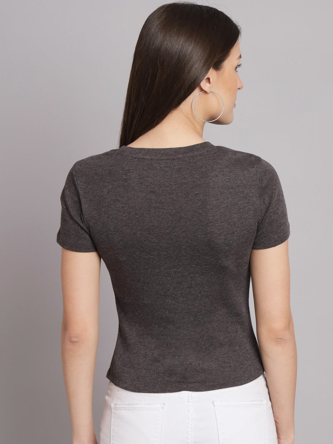 Women Dark Grey T Shirt