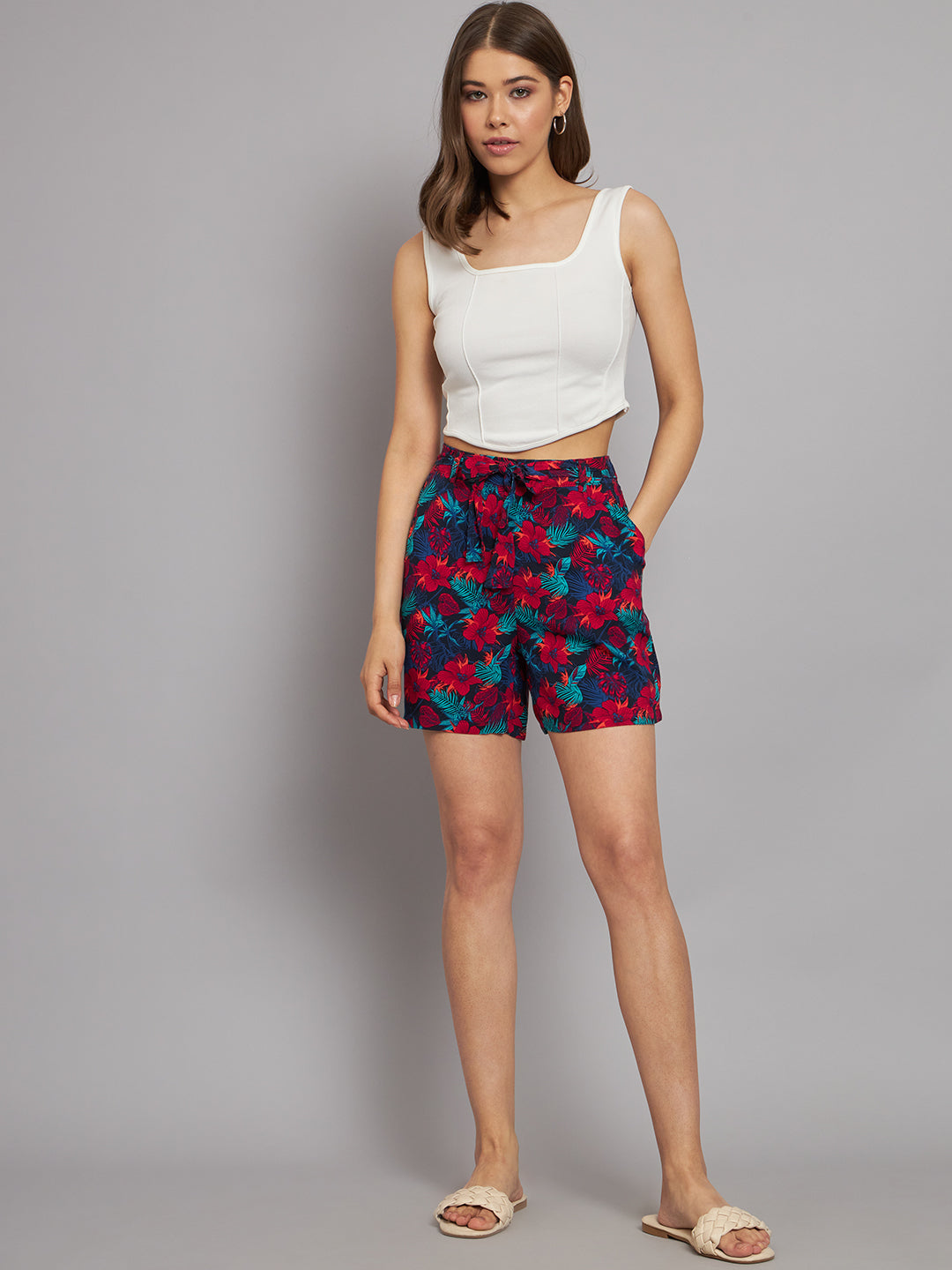 Women Floral Summer Shorts