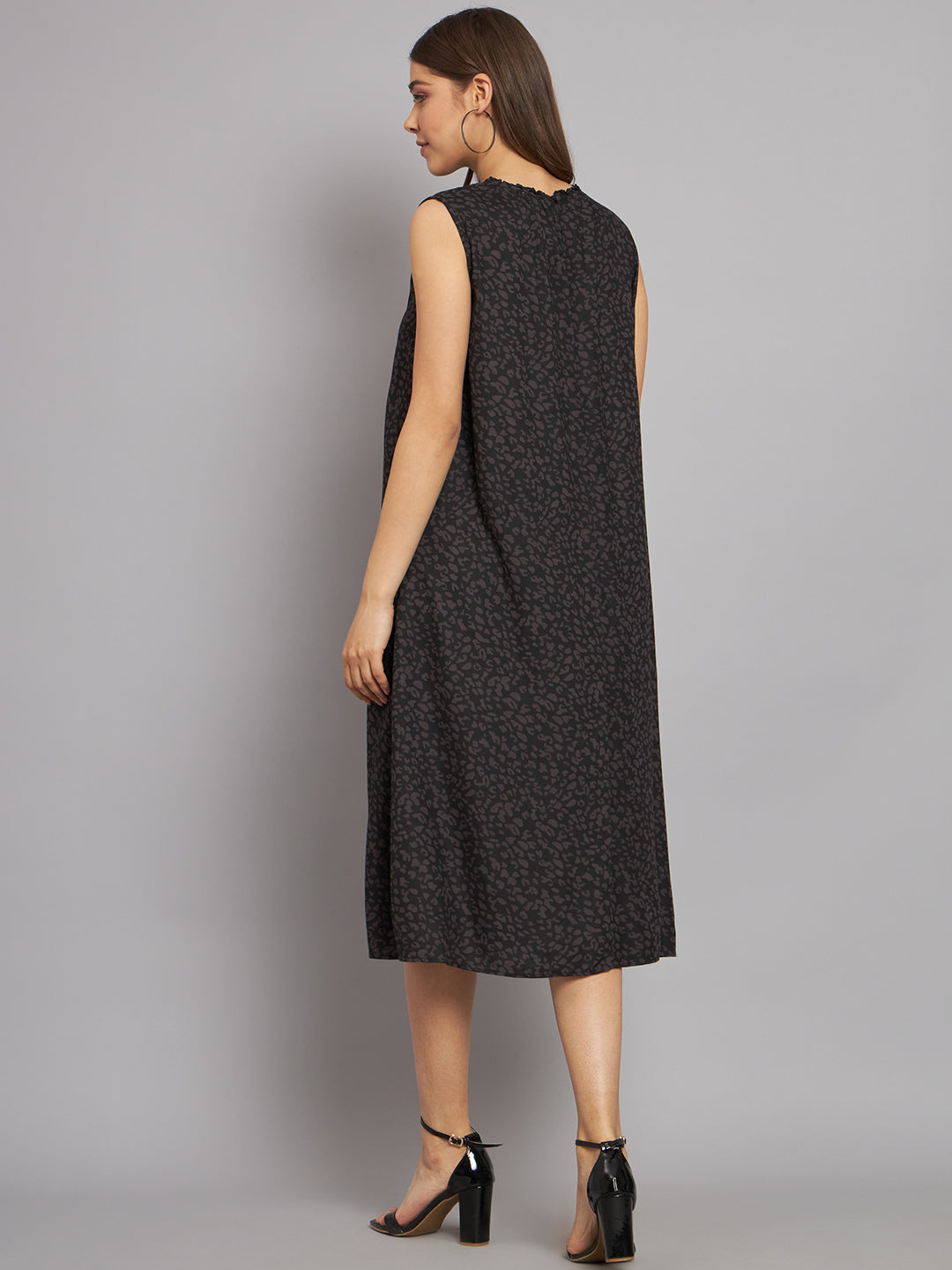 Women Black Printed Dress