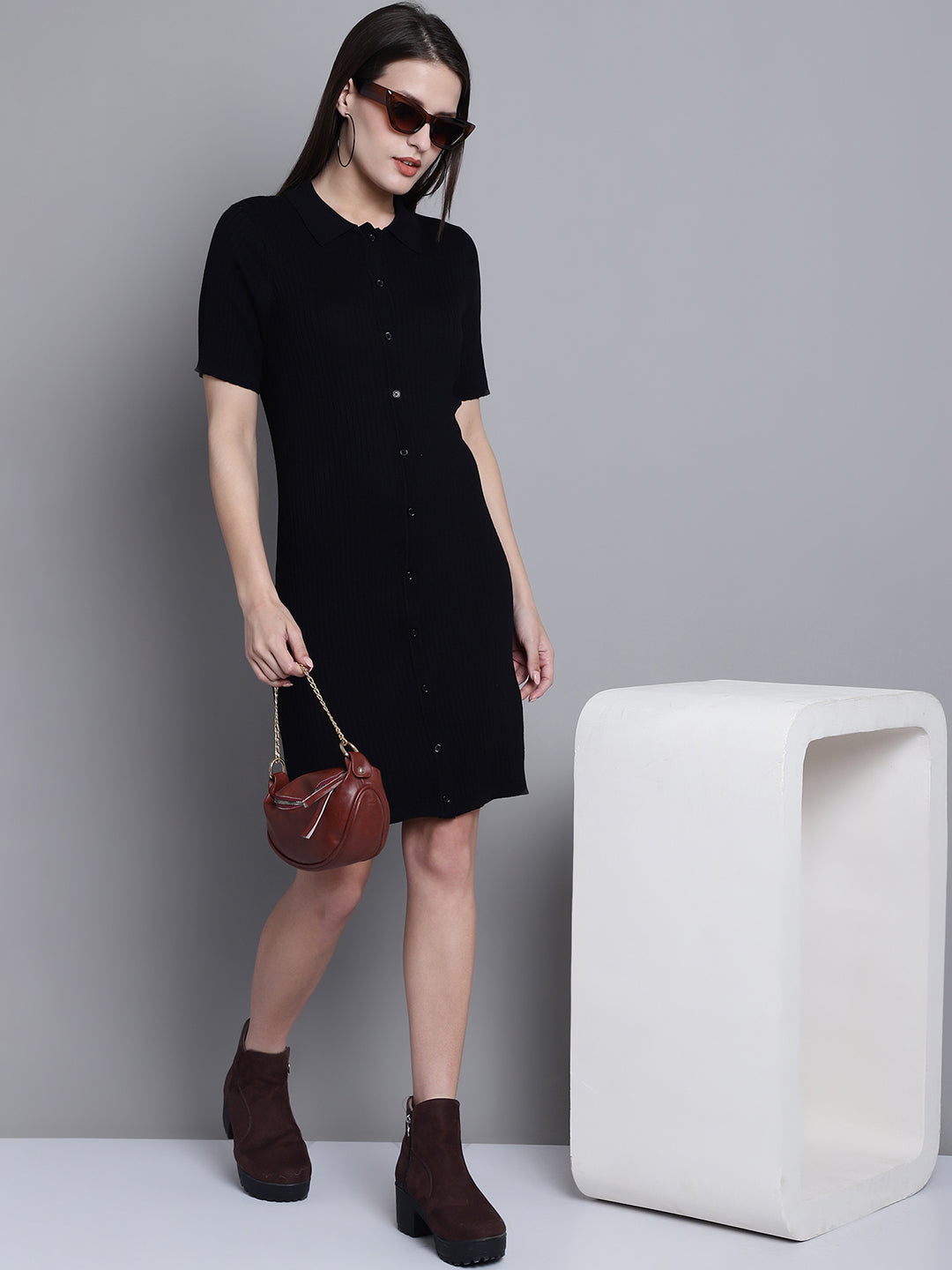 Women Black Jersey Dress