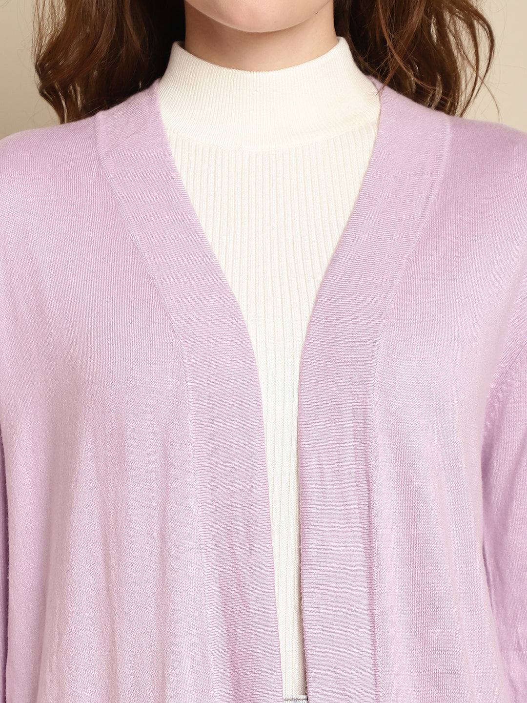 Women Purple Open Shrug