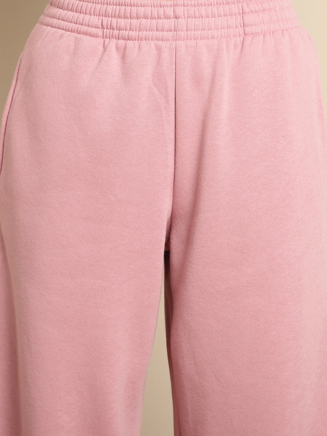 Women Light Pink Straight Leg Joggers