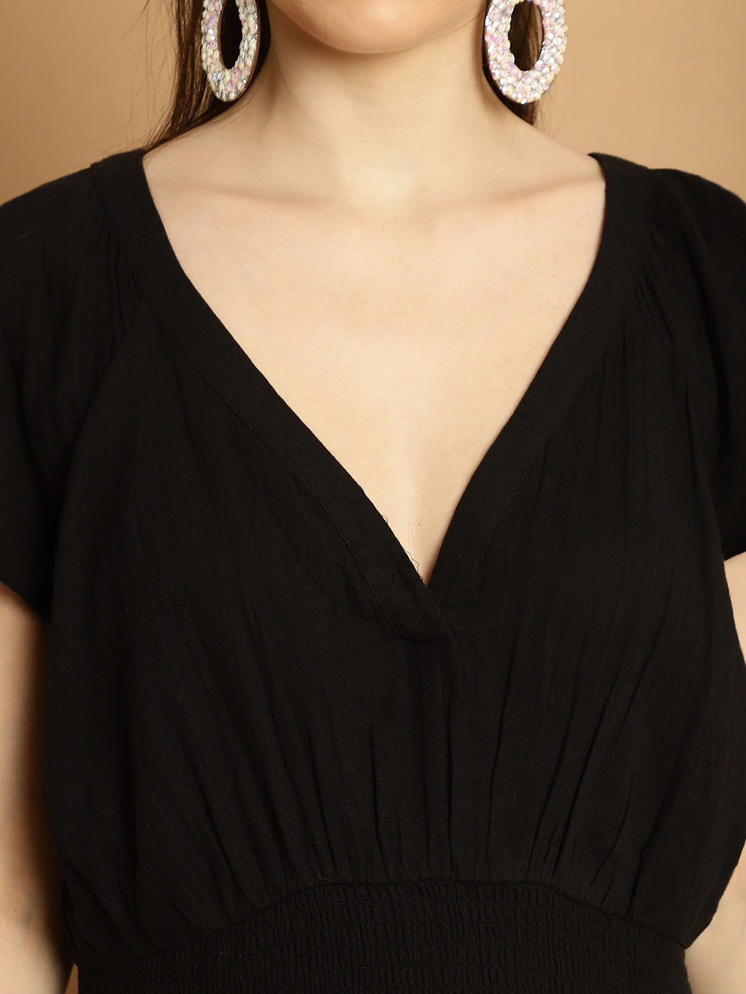 Women Black Pocket Dress