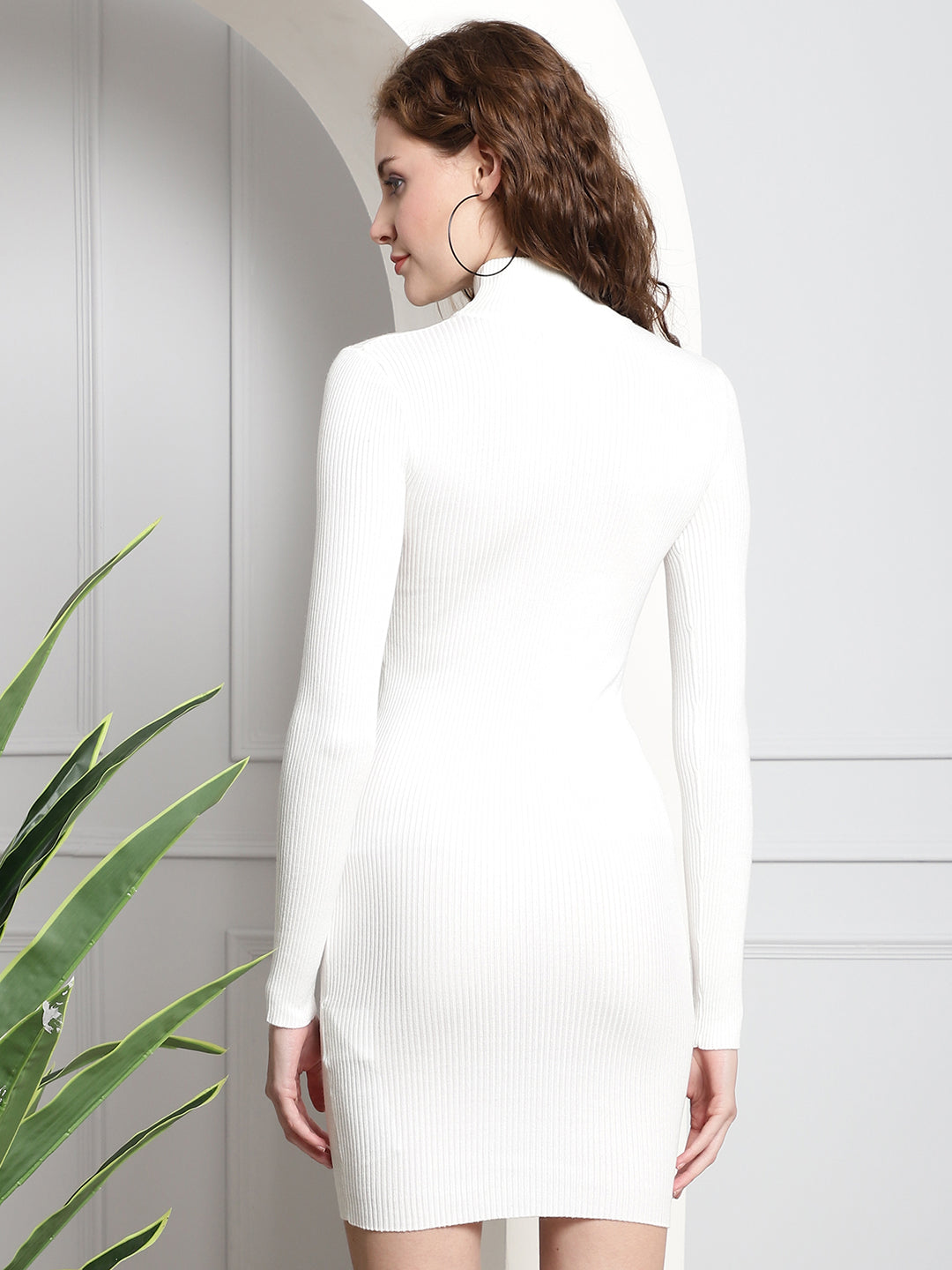 Women White Sweater Dress