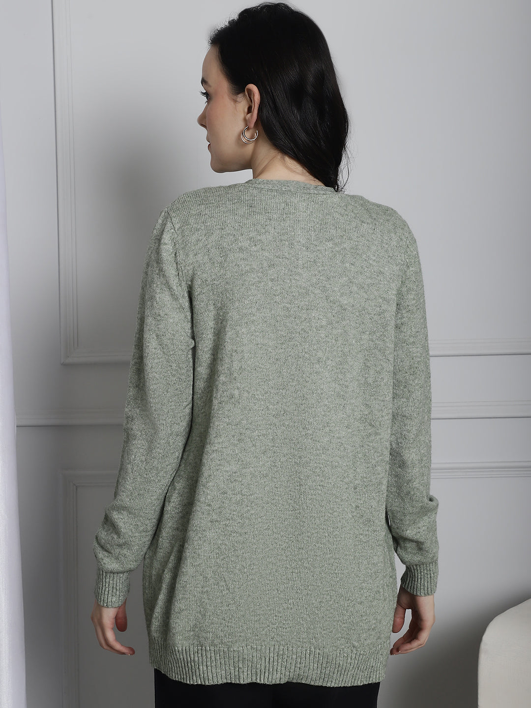 Women Sea Green Shrug