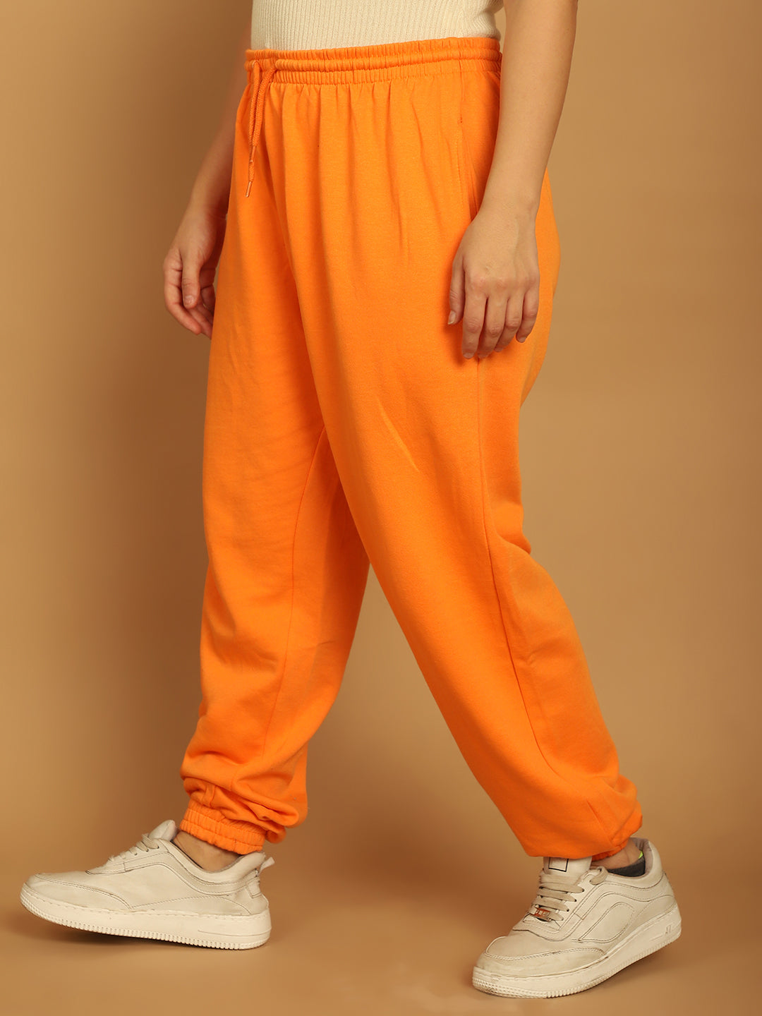 Women Orange Jogger Pants