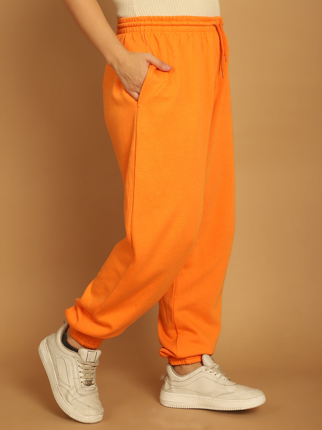 Women Orange Jogger Pants